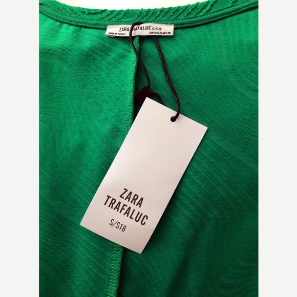 Zara - Jacquard Shift Short Sleeve Dress - Picture 7 of 8